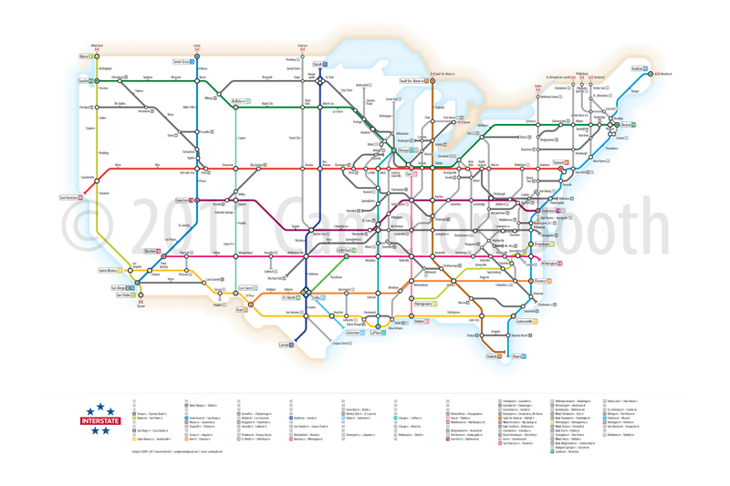 Illustration for article titled What if the US highway system consisted entirely of subways instead?